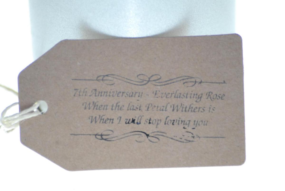 7th Anniversary Gift - Cast Metal Rose, Everlasting Love Keepsake