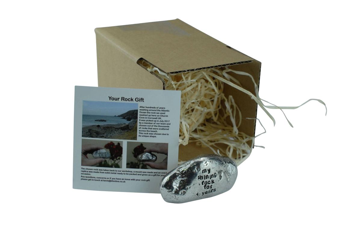 My Shining Rock For 4 Year - Solid Heavy Metal Fourth Anniversary Gift Idea