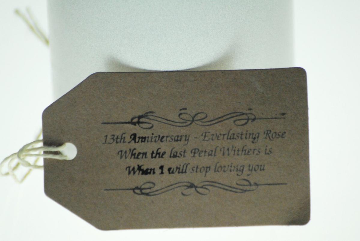 13th Anniversary Rose – Solid Metal Everlasting Love Gift