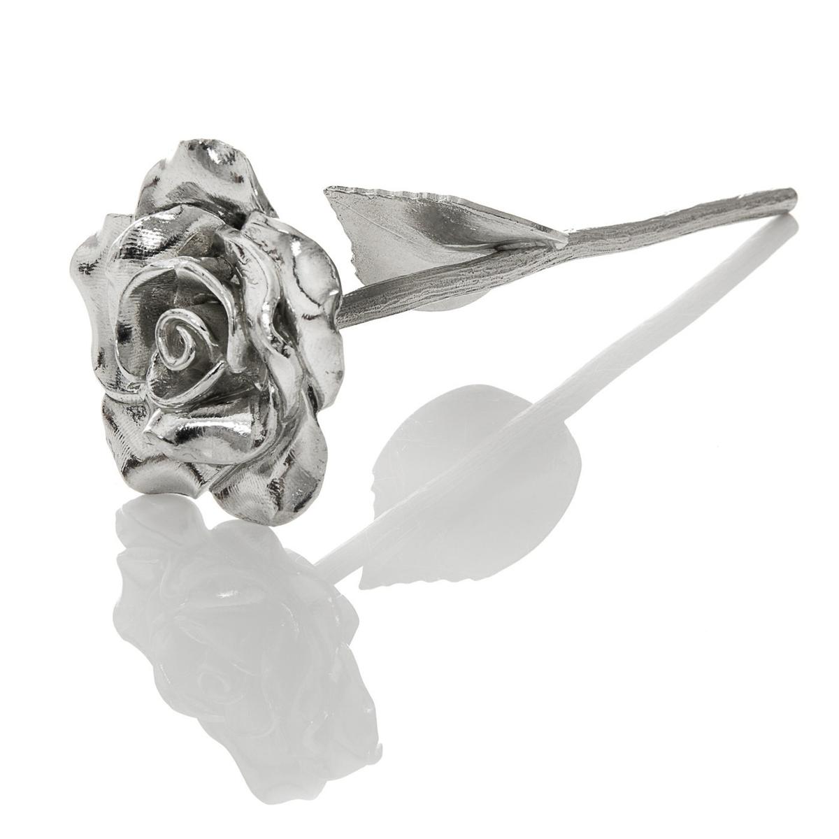7th Anniversary Gift - Cast Metal Rose, Everlasting Love Keepsake