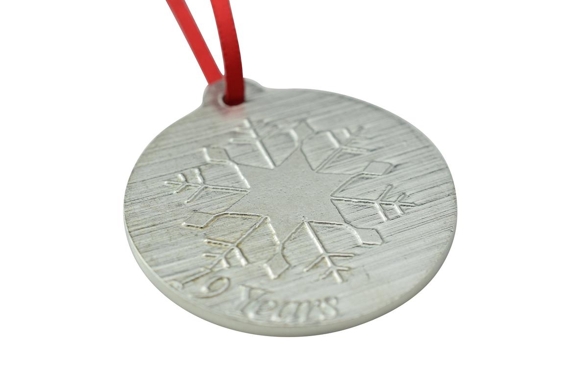 19 Year Anniversary - Metal Christmas Snowflake Metal Decoration