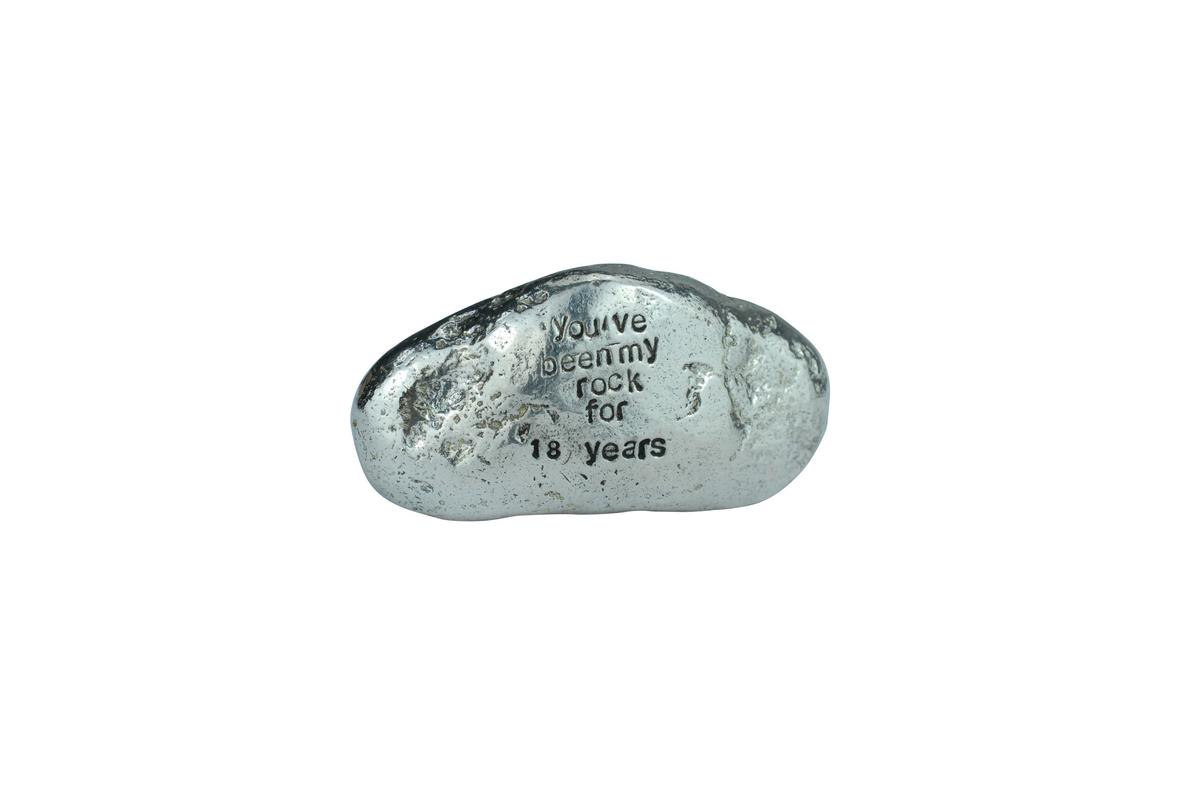 18th Anniversary Gifts For Men Ornament - You've Been My Rock For 18 Years - Solid Metal Heavy Rock
