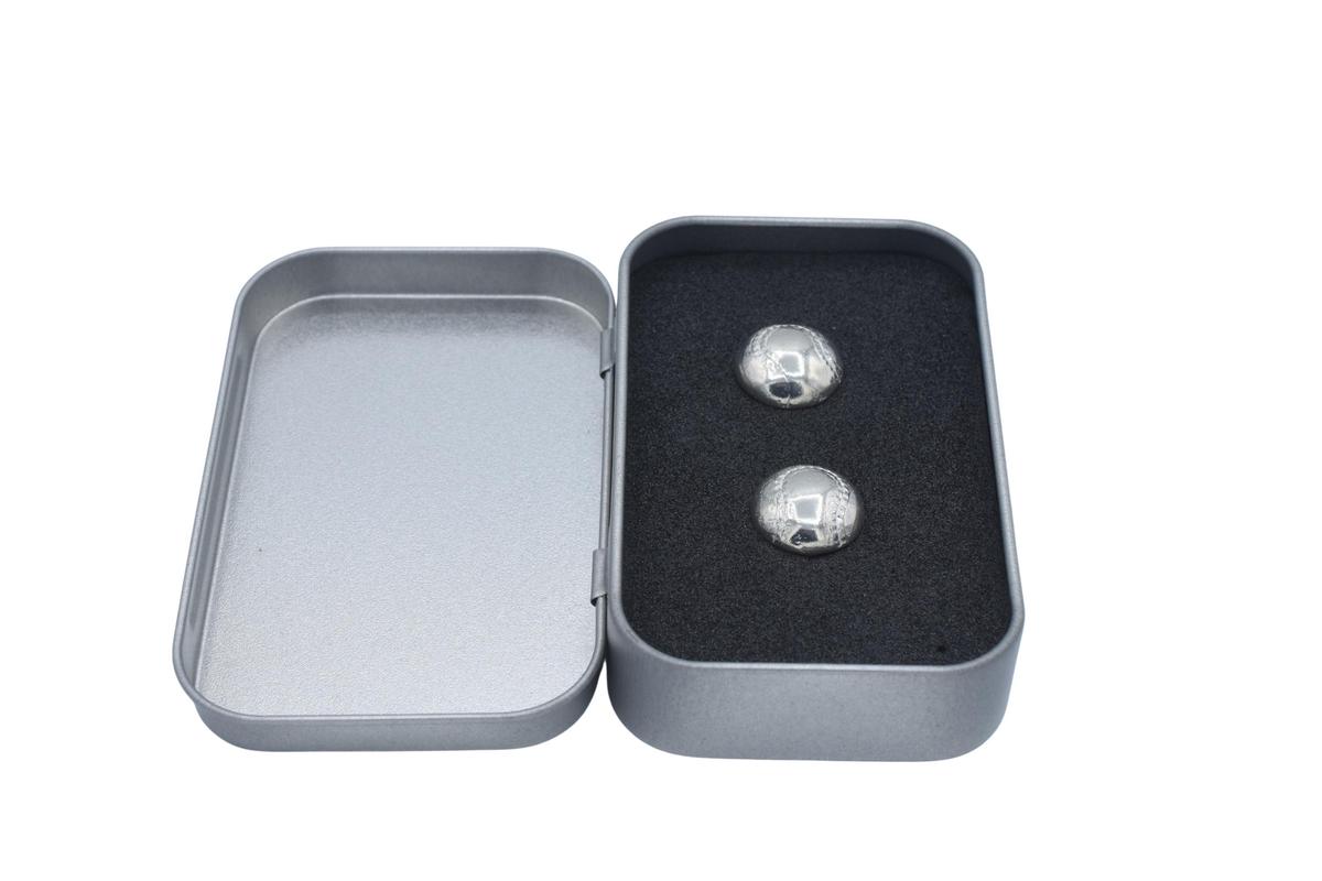 Baseball/cricket Tin Cufflinks - 10th Wedding Anniversary Mens gift. Birthday. Fathers Day.