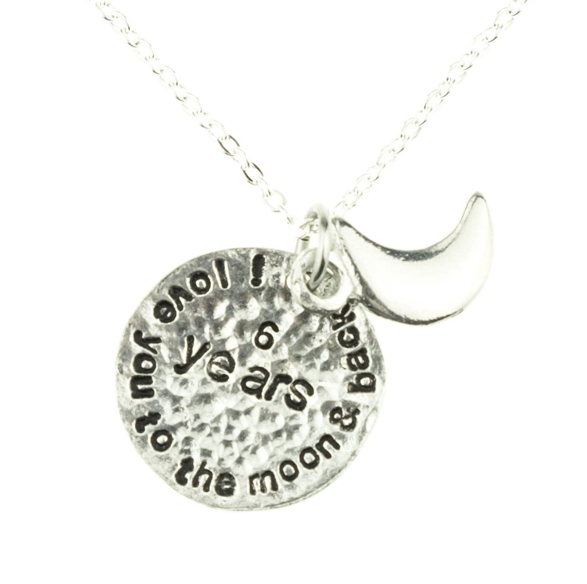 6th Anniversary Necklace - I Love You To The Moon and Back