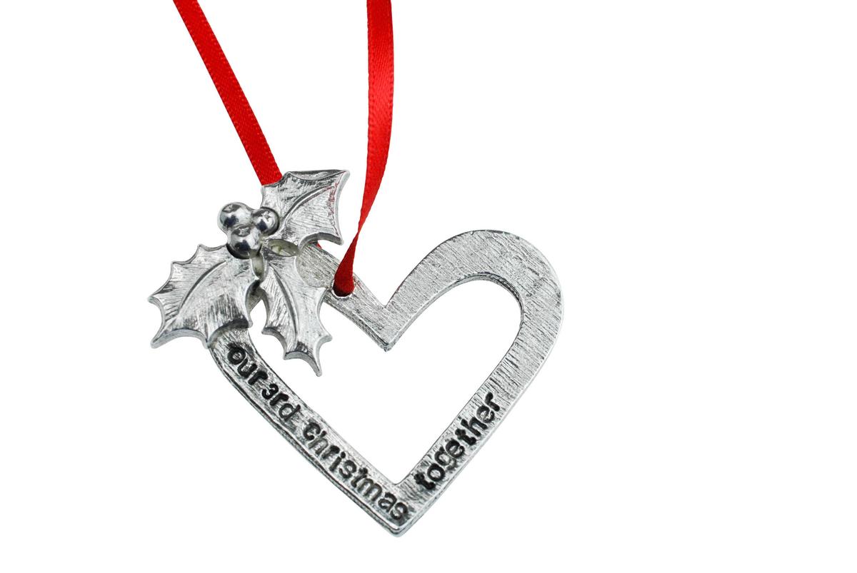 3rd Anniversary Christmas Tree Ornament - Reads Our 3rd Christmas Together