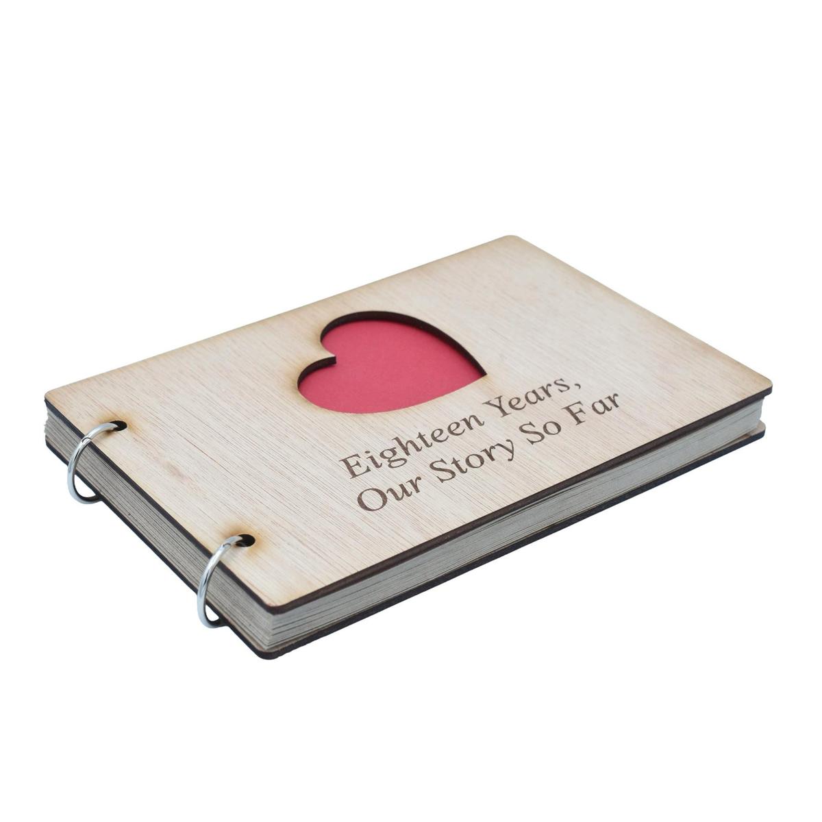 18 Years Our Story So Far - Scrapbook, Photo album or Notebook Idea For 18th Anniversary