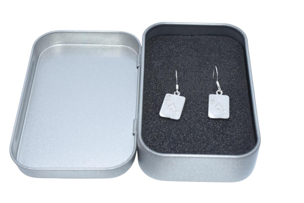 Ace of Spades Earrings - Anniversary or Birthday Gift.