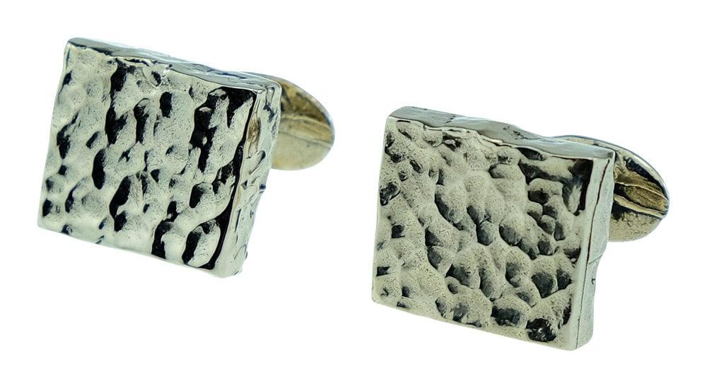 8th Wedding Anniversary Solid Bronze Rustic Cufflinks Polished Finish - 8th Anniversary Gift Idea