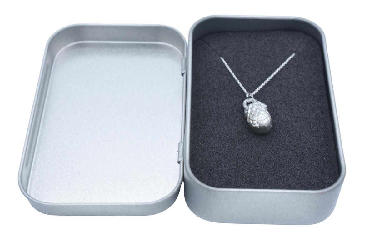 Tin pineapple Pendant/Necklace - 10th Wedding Anniversary. Birthday.
