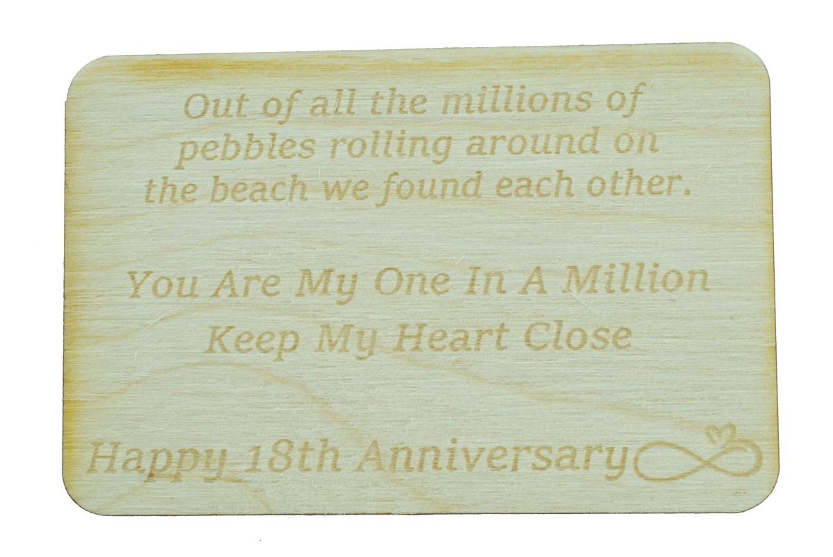 One in a Million Tin Pebble - 18th Anniversary Gift