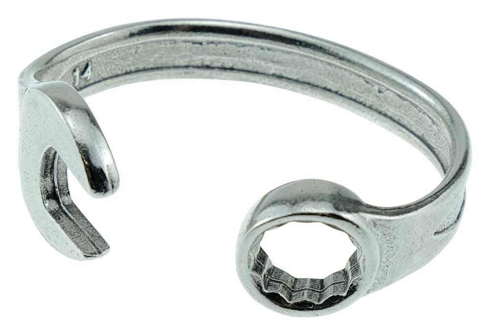 7th Anniversary Spanner Wrench Bangle - Gift for Him - Stamped with 7 Years