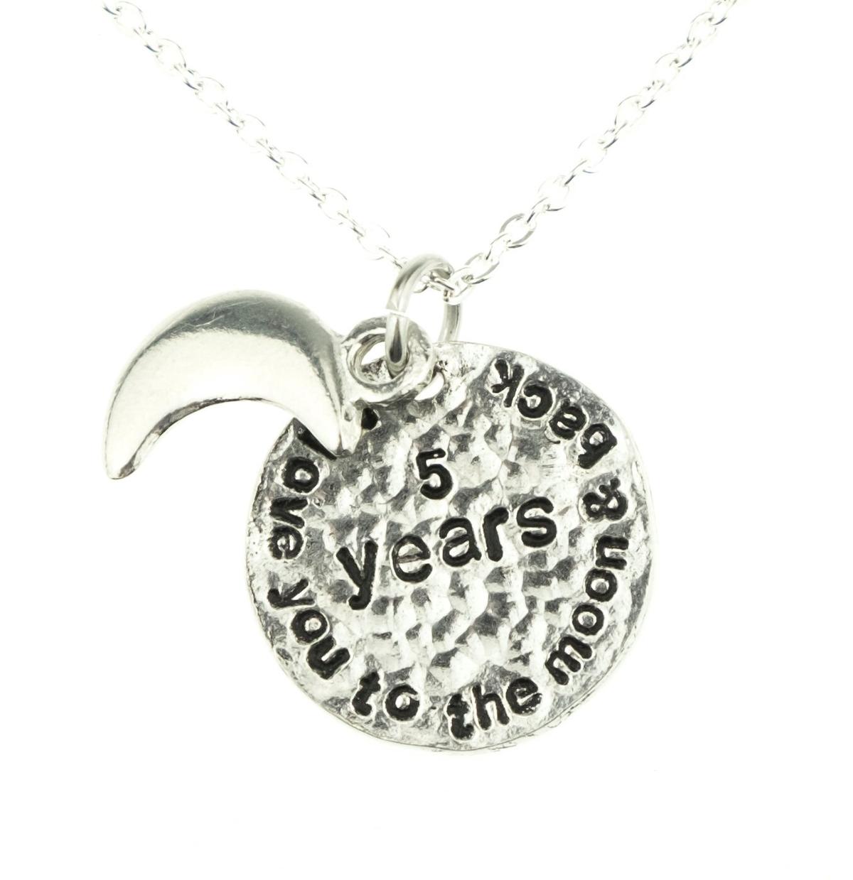 5th Anniversary Moon Necklace – I Love You To The Moon And Back