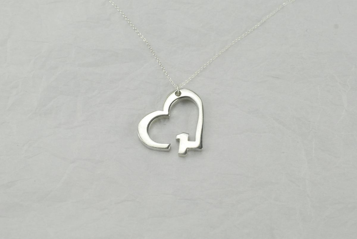 1 Year Anniversary Heart Pendant/Necklace - Gift