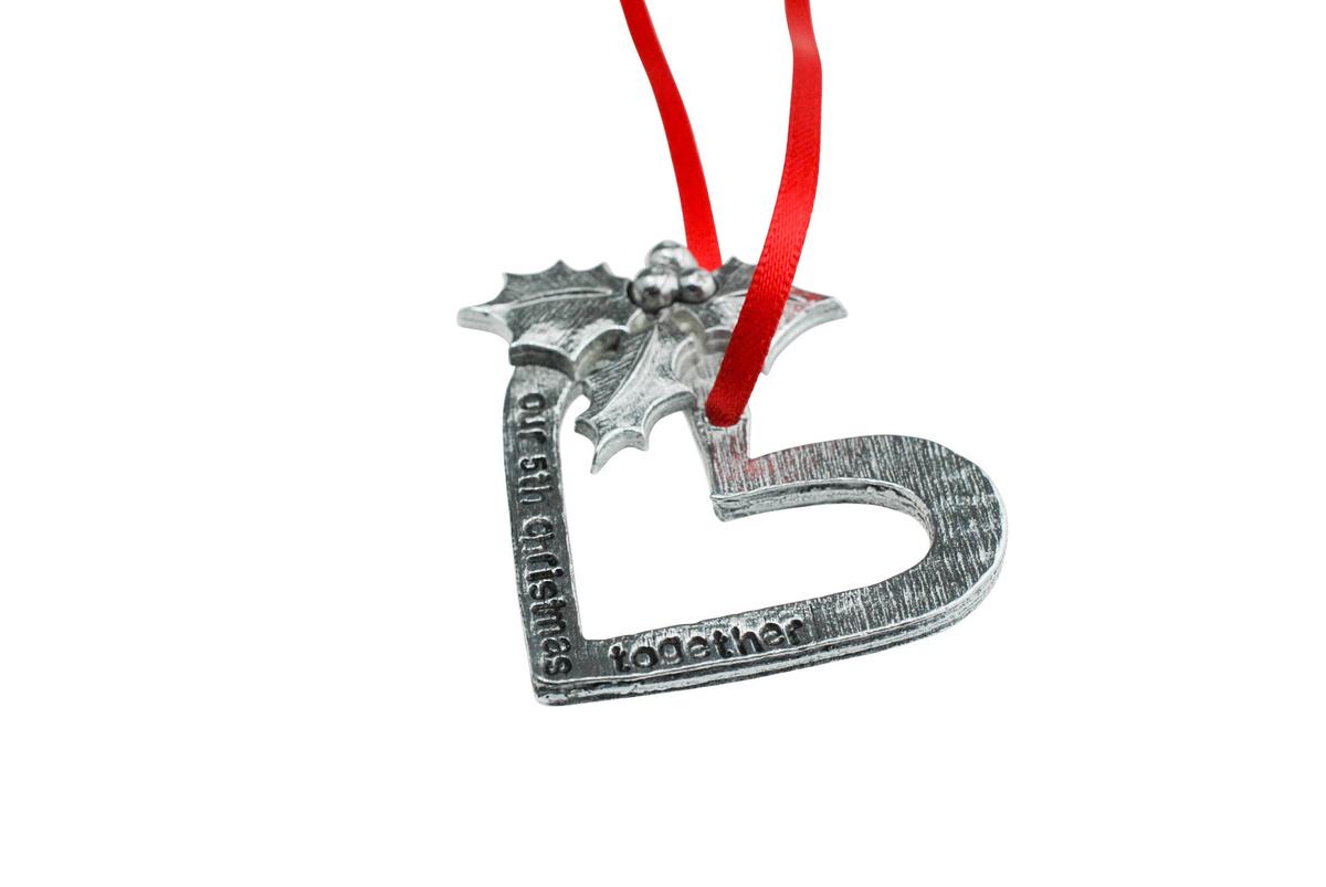 5th Anniversary Christmas Tree Ornament - Reads Our 5th Christmas Together