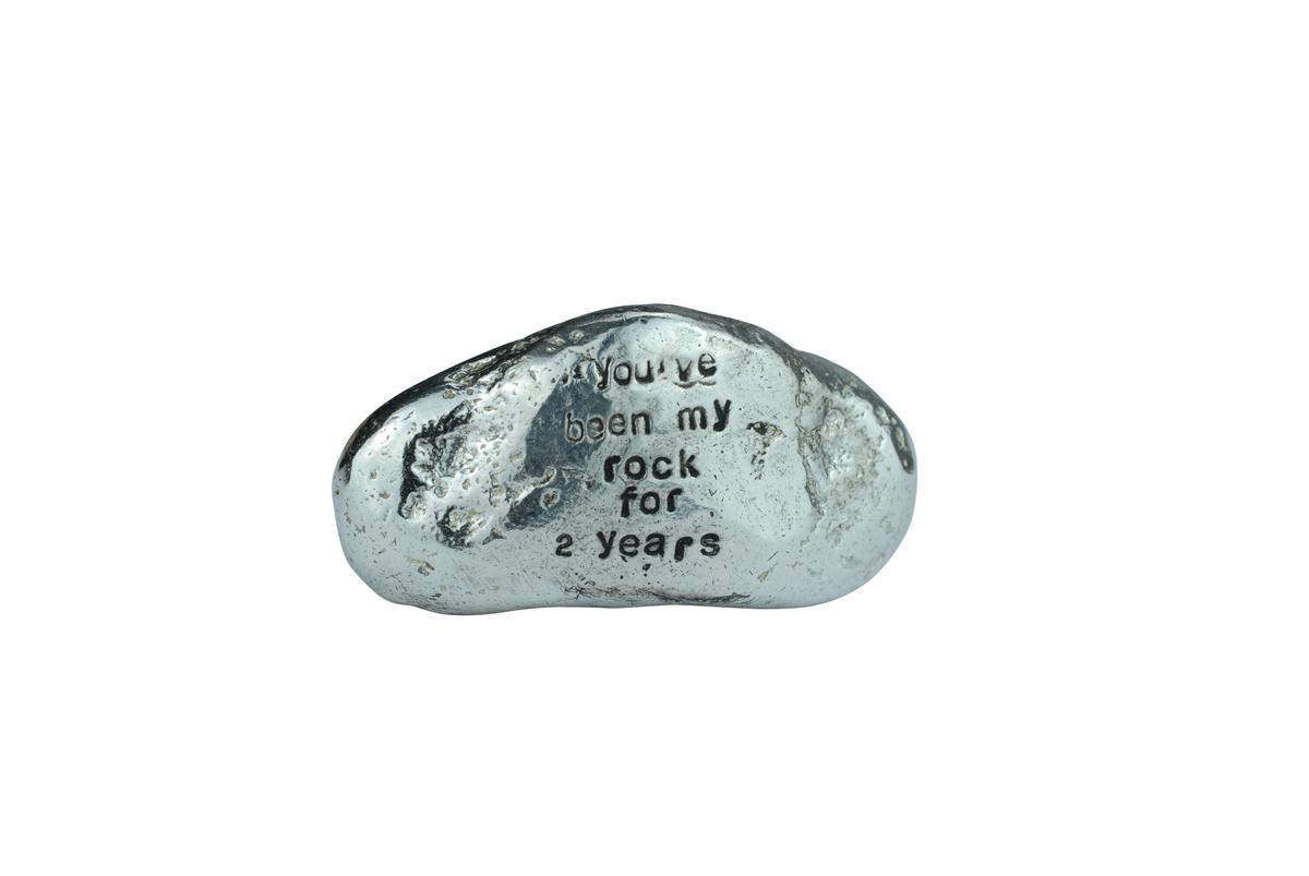 3rd Anniversary Gifts For Men Ornament - You've Been My Rock For 3 Years - Solid Metal Heavy Rock