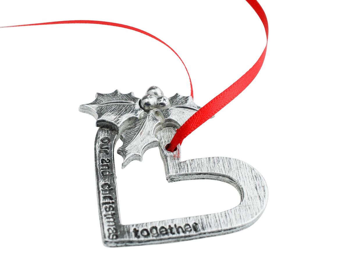 2nd Anniversary Christmas Tree Ornament - Reads Our 2nd Christmas Together