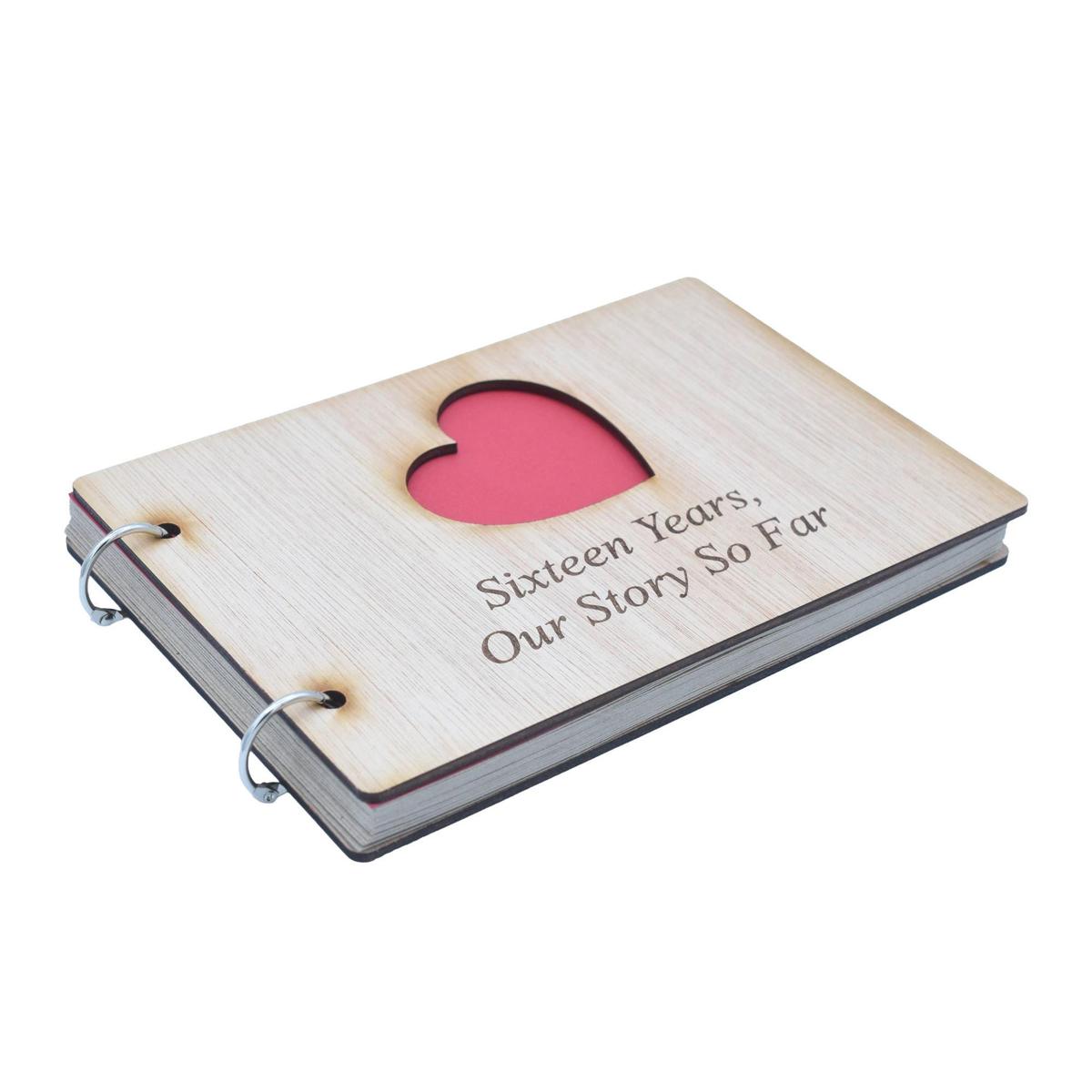 16 Years Our Story So Far - Scrapbook, Photo album or Notebook Idea For 16th Anniversary