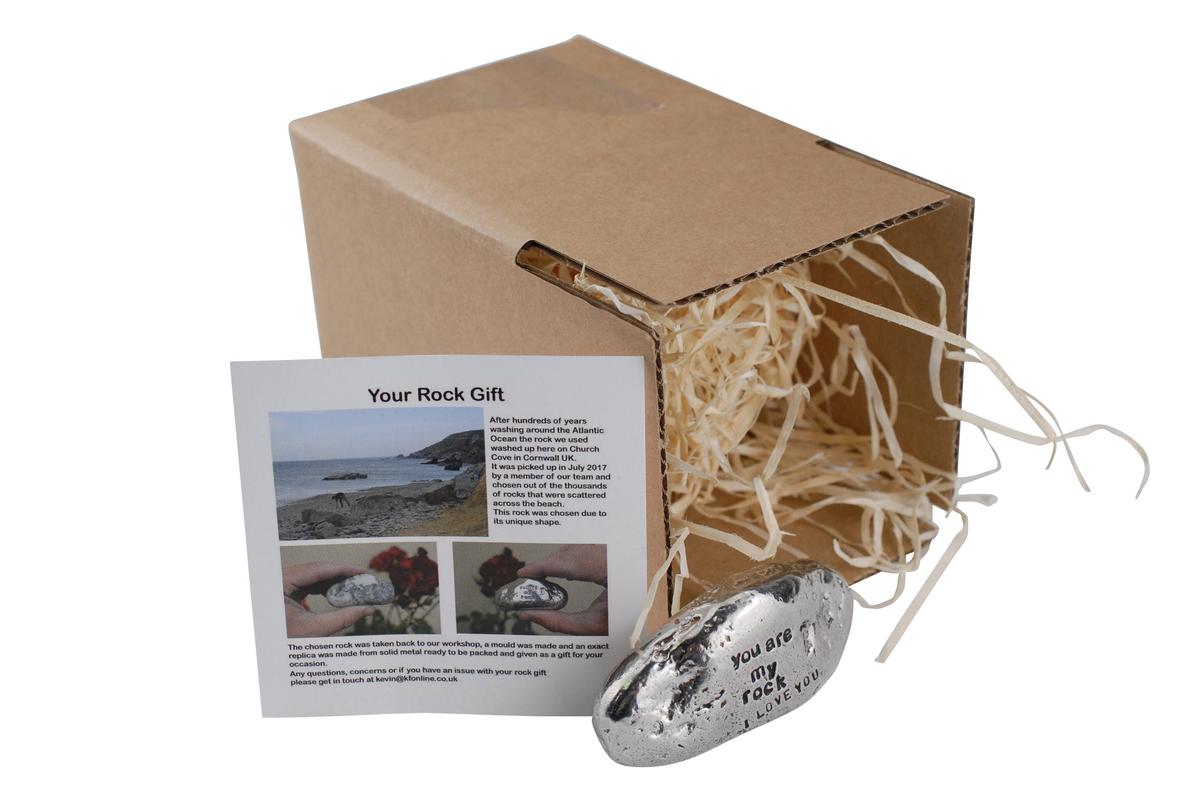 You are my rock, i love you  - Quality Tin Rock for your Anniversary