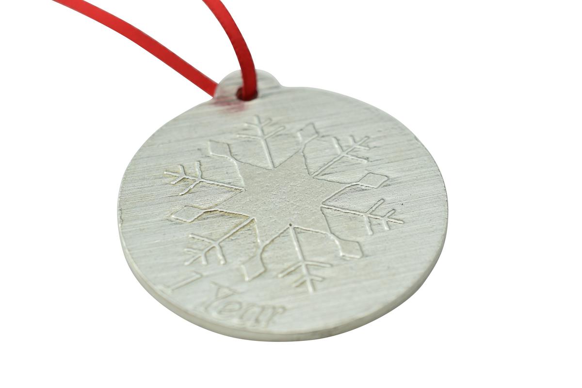 1 Year Anniversary - Metal Christmas Snowflake Metal Decoration