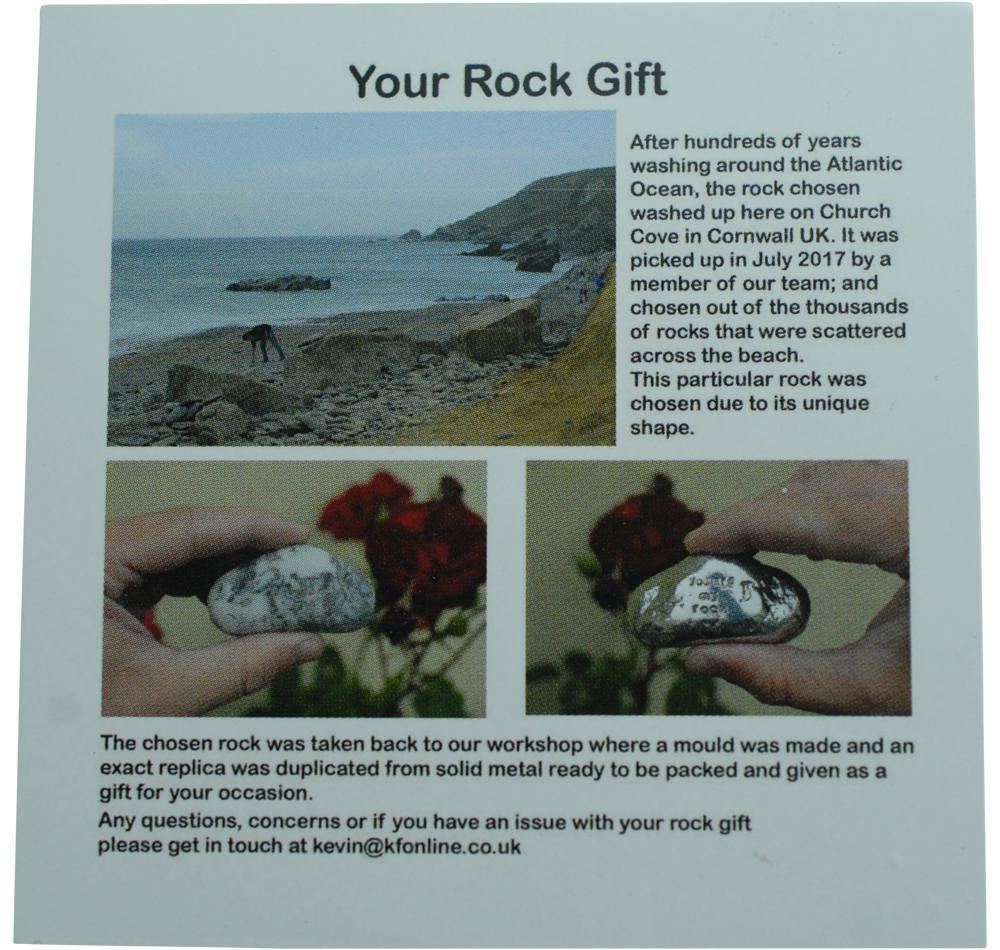 17th Anniversary You Are My Rock Gift Idea - Solid Metal Heavy Polished Rock Gift for 17 Year Anniversary