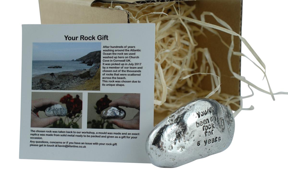 6th Anniversary Metal Rock – 'You've Been My Rock' Gift