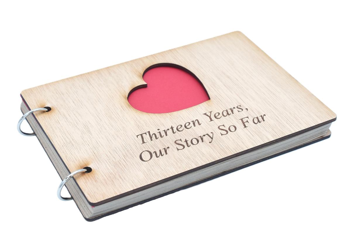 13 Years Our Story So Far - Scrapbook, Photo album or Notebook Idea For 13th Anniversary
