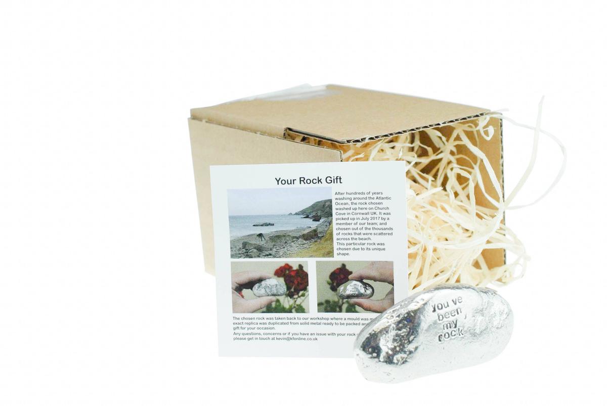 You've Been My Rock - Solid Heavy Polished Metal Rock - Gift For Him and Her for Christmas or Valentines