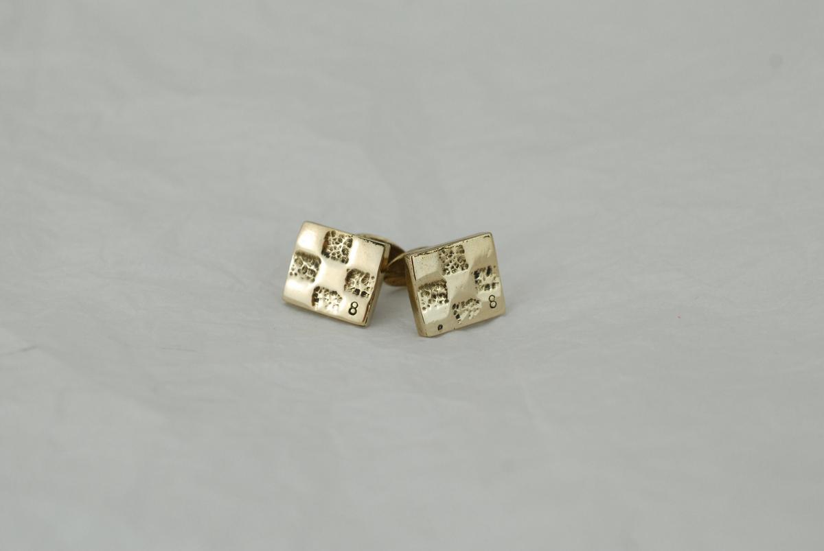 Solid Bronze 8th Anniversary Cufflinks – Handcrafted UK Gift