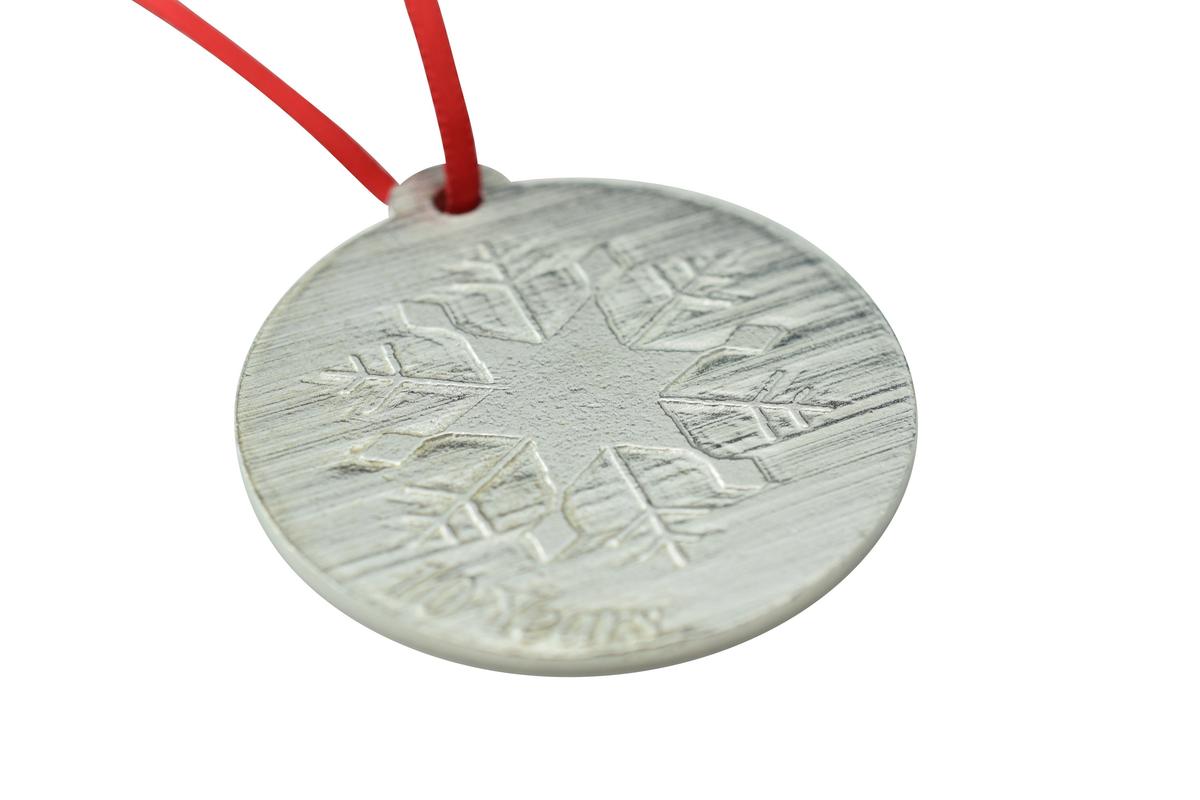 10 Year Anniversary - Tin Christmas Snowflake Metal Decoration