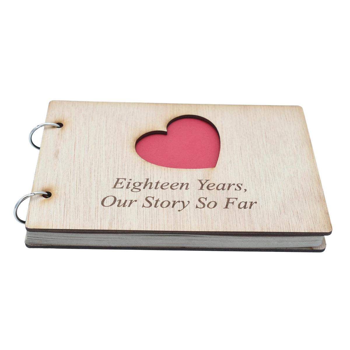 18 Years Our Story So Far - Scrapbook, Photo album or Notebook Idea For 18th Anniversary