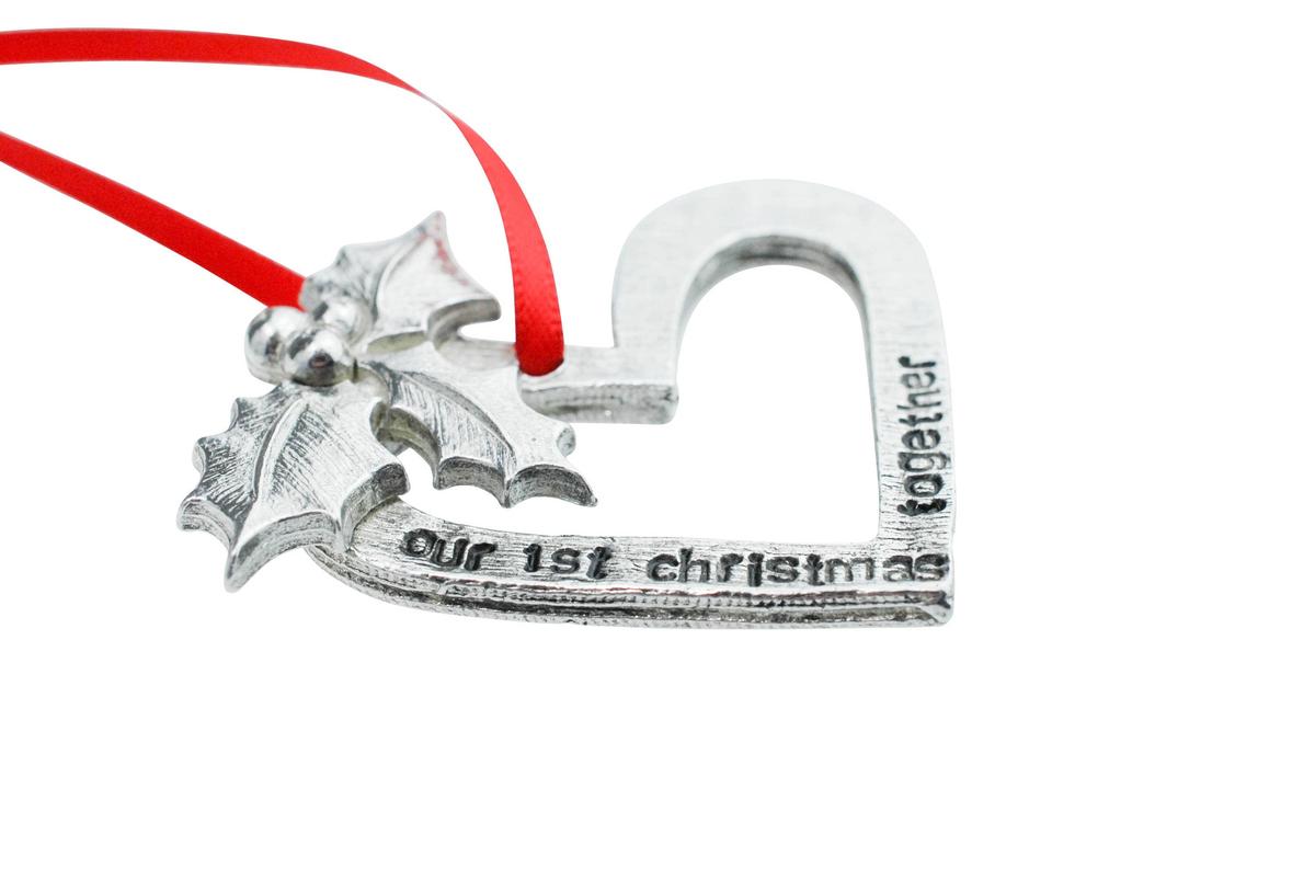 1st Anniversary Christmas Tree Ornament - Reads Our 1st Christmas Together