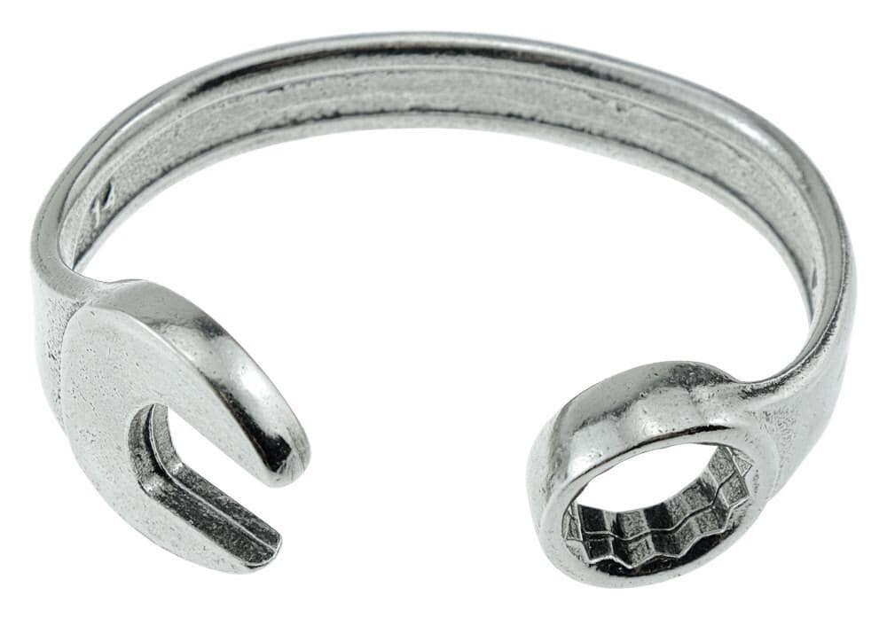 Established 2007 19th Wedding Anniversary Gift - Spanner Wrench Bangle Bracelet Stamped With EST 2007