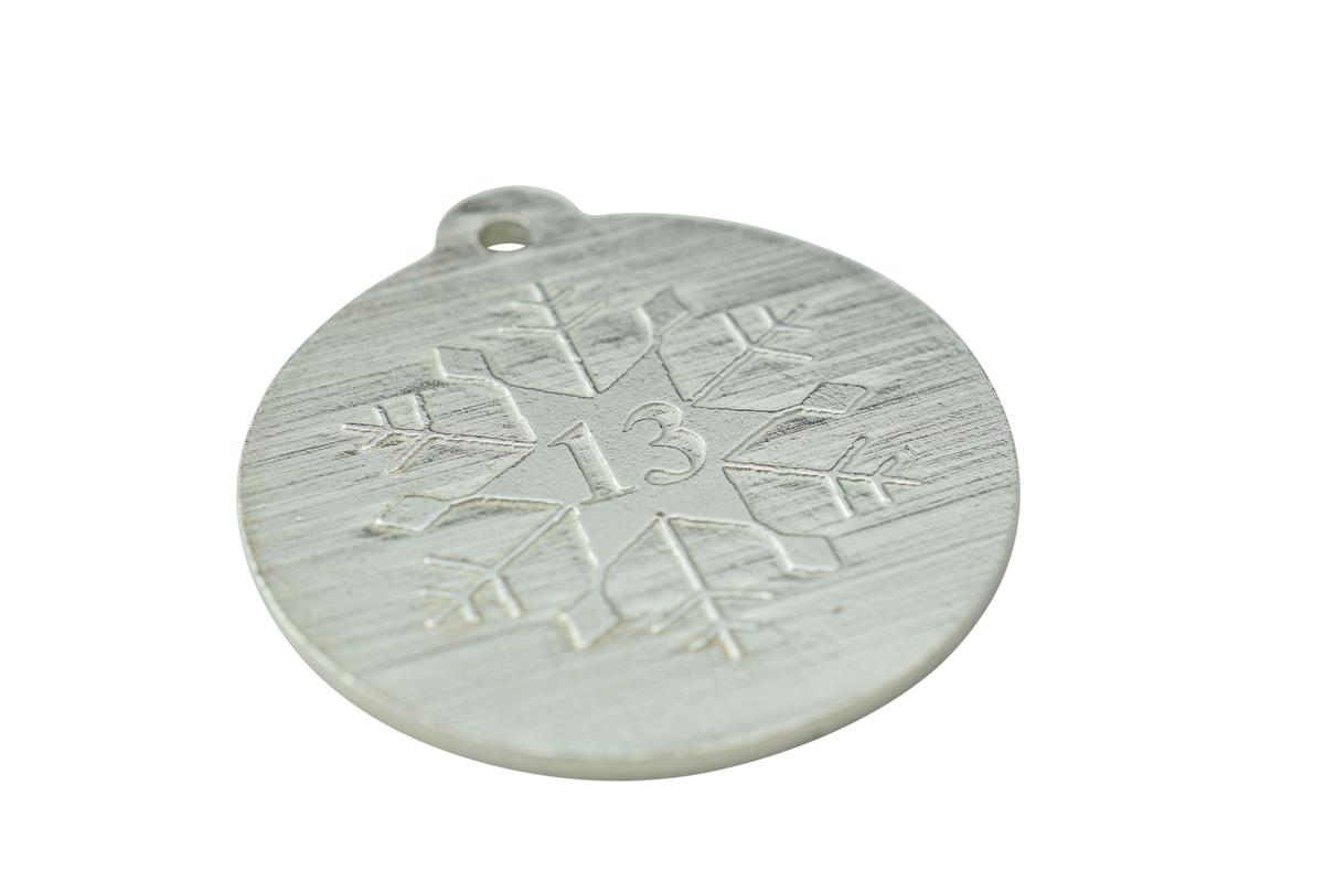 13th Anniversary Gift for Couples | Snowflake Metal Christmas Decoration | 13 Year Lace Wedding Anniversary Keepsake Ornament, UK