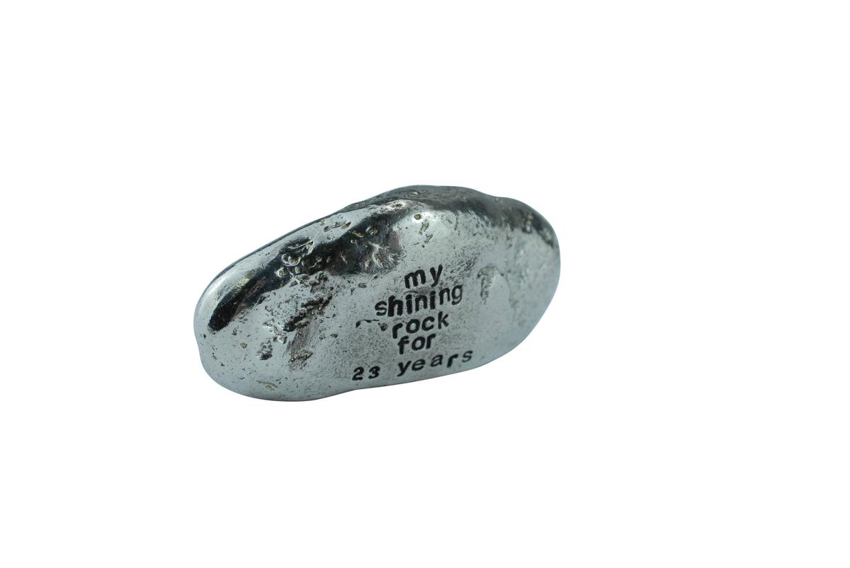 Metal Rock - 23rd Anniversary Gift, Solid Heavy Shining Metal