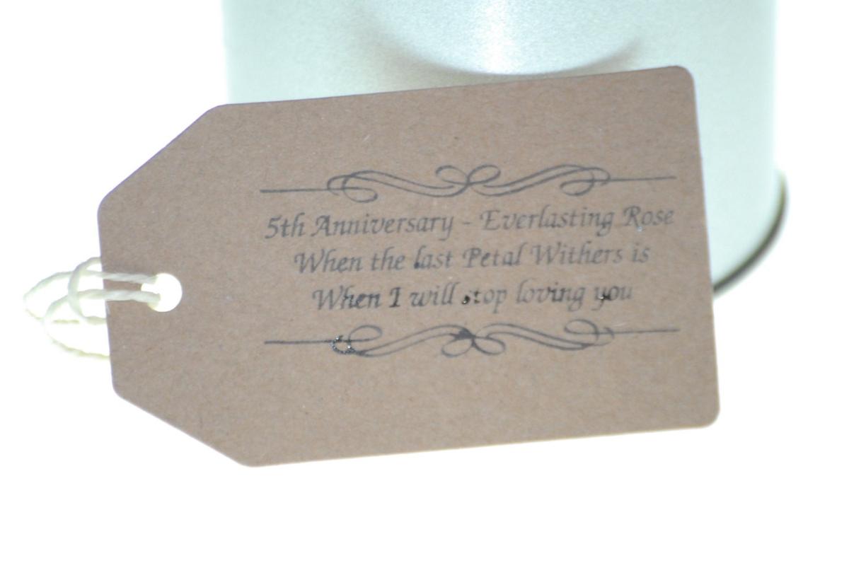5th Anniversary Cast Metal Rose - Everlasting Love Gift