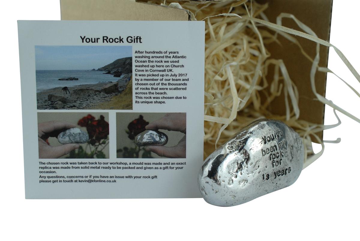 13th Anniversary Gifts For Men Ornament - You've Been My Rock For 13 Years - Solid Metal Heavy Rock