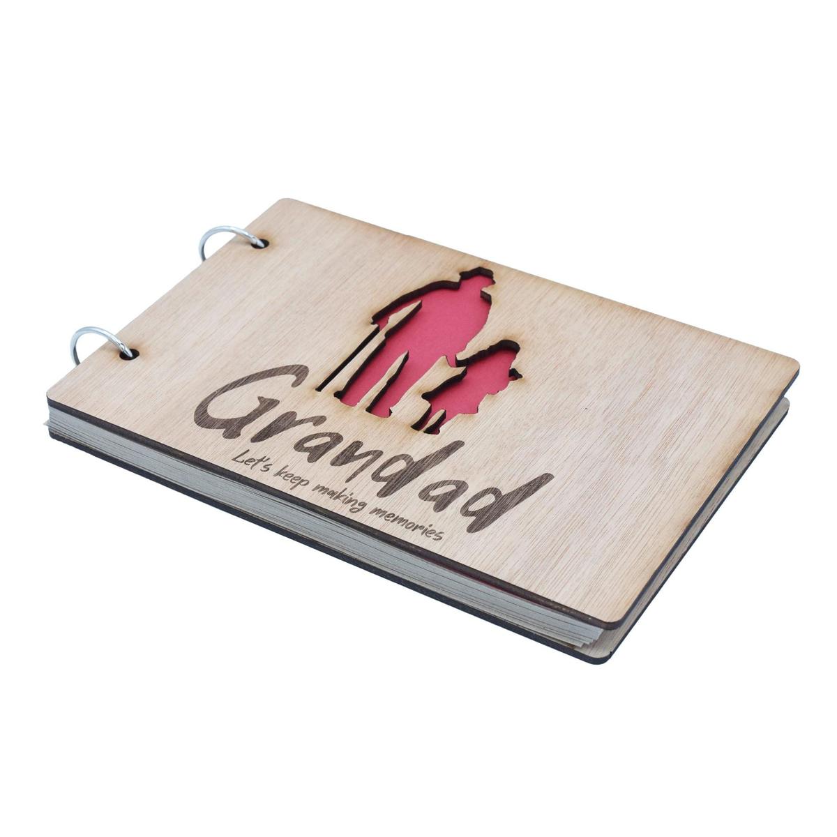 Grandad Let's Keep Making Memories-  Grandad and Granddaughter - A5 Scrapbook, Photo album or Notebook. Fathers day or Birthday Gifts.