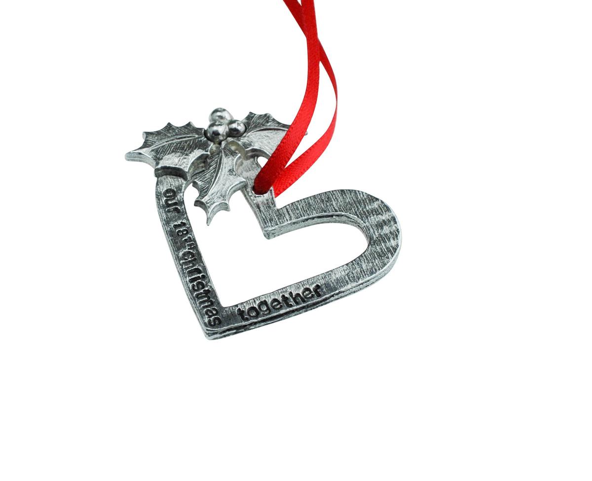 18th Anniversary Christmas Tree Ornament - Reads Our 18th Christmas Together