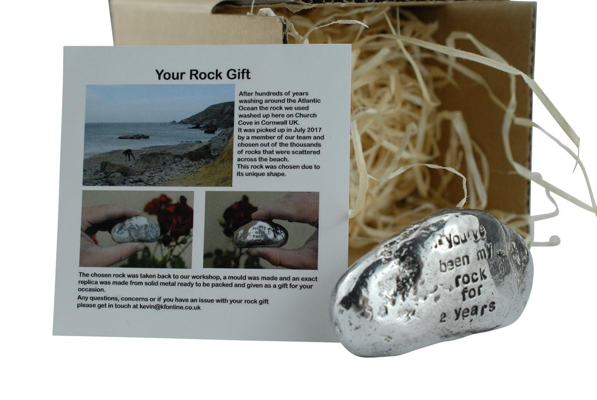 3rd Anniversary Gifts For Men Ornament - You've Been My Rock For 3 Years - Solid Metal Heavy Rock