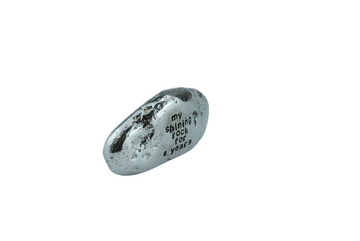 Eighth Anniversary Metal Rock Gift - Solid Heavy Metal, 8 Year Anniversary