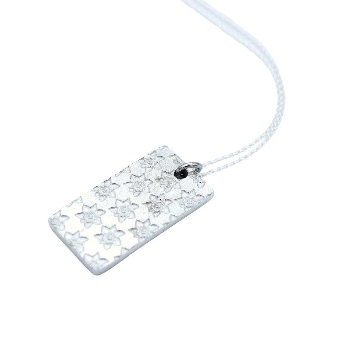 Tin 10th Wedding Anniversary Daffodil Pendant (made from pure tin content)