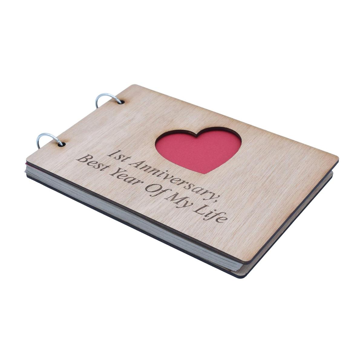Anniversary Scrapbook Gift Idea Engraved With *Year 1-50* Anniversary, Best Year Of My Life. Choose the year 1-50