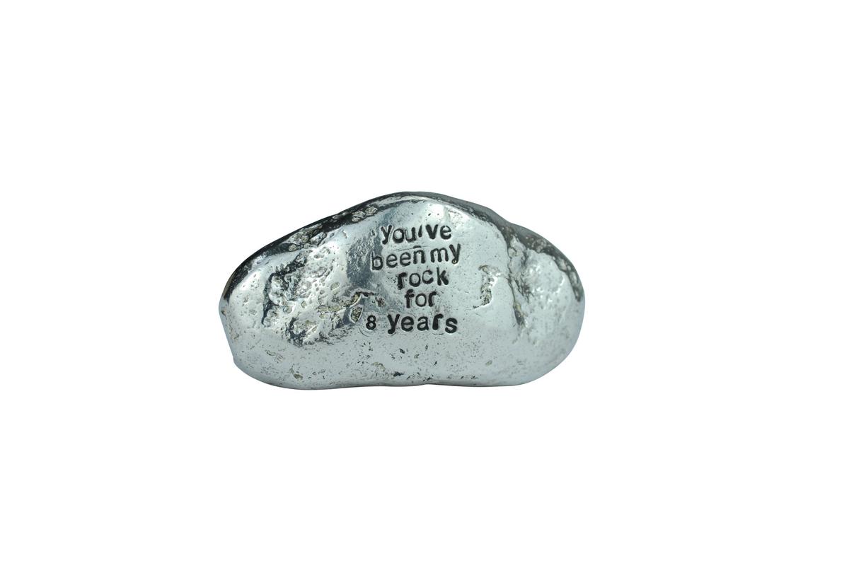 8th Anniversary Metal Rock – 'You've Been My Rock' Gift