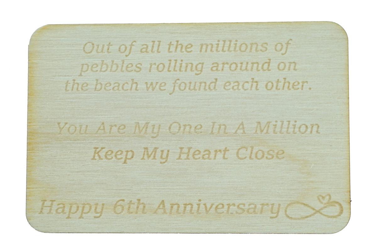 One in a Million Pebble - 6th Anniversary Gift