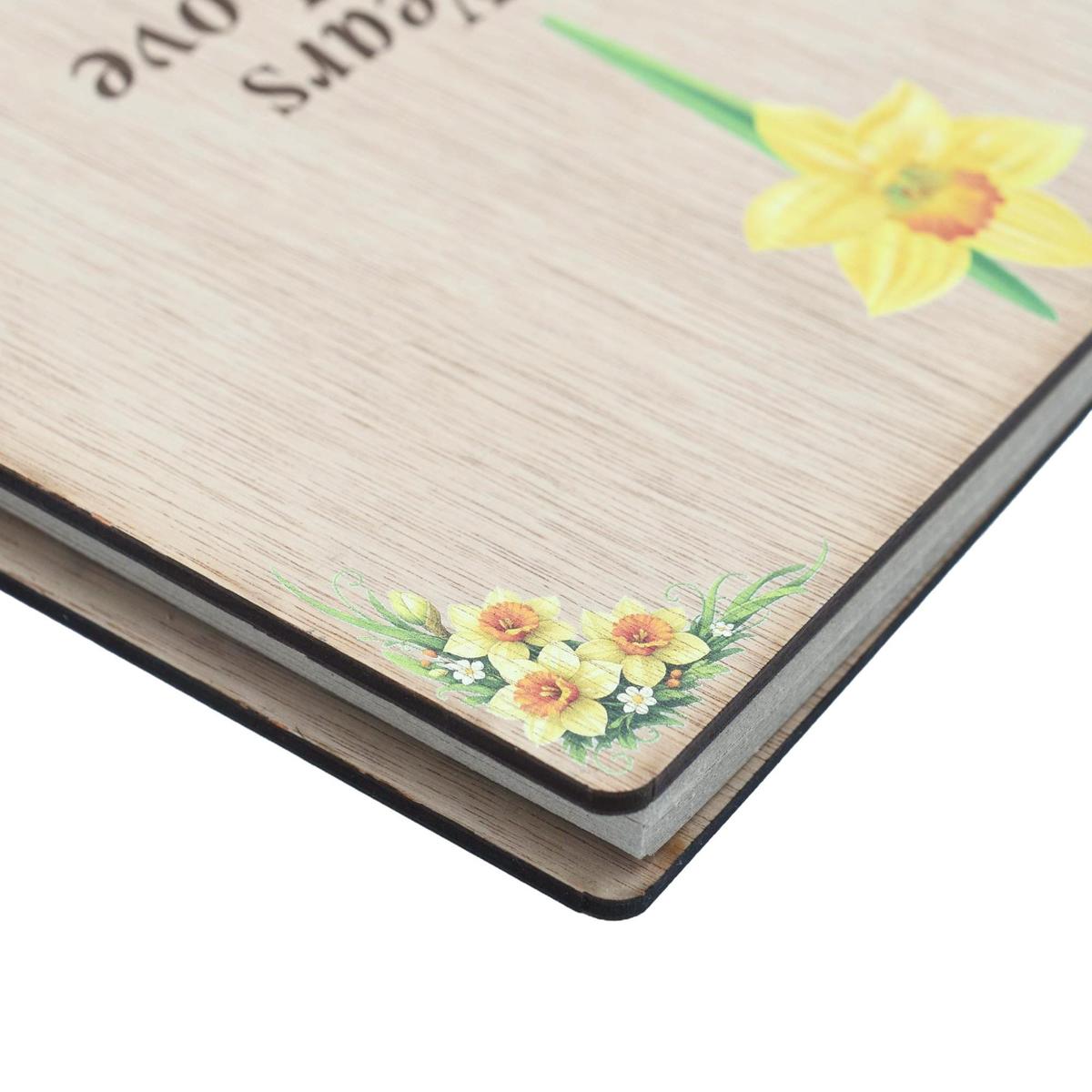 Colour Daffodil 'Ten Years Of Our Love' - Scrapbook, Photo album or Notebook Idea For 10th Anniversary