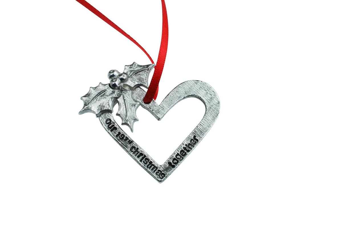 19th Anniversary Christmas Tree Ornament - Reads Our 19th Christmas Together