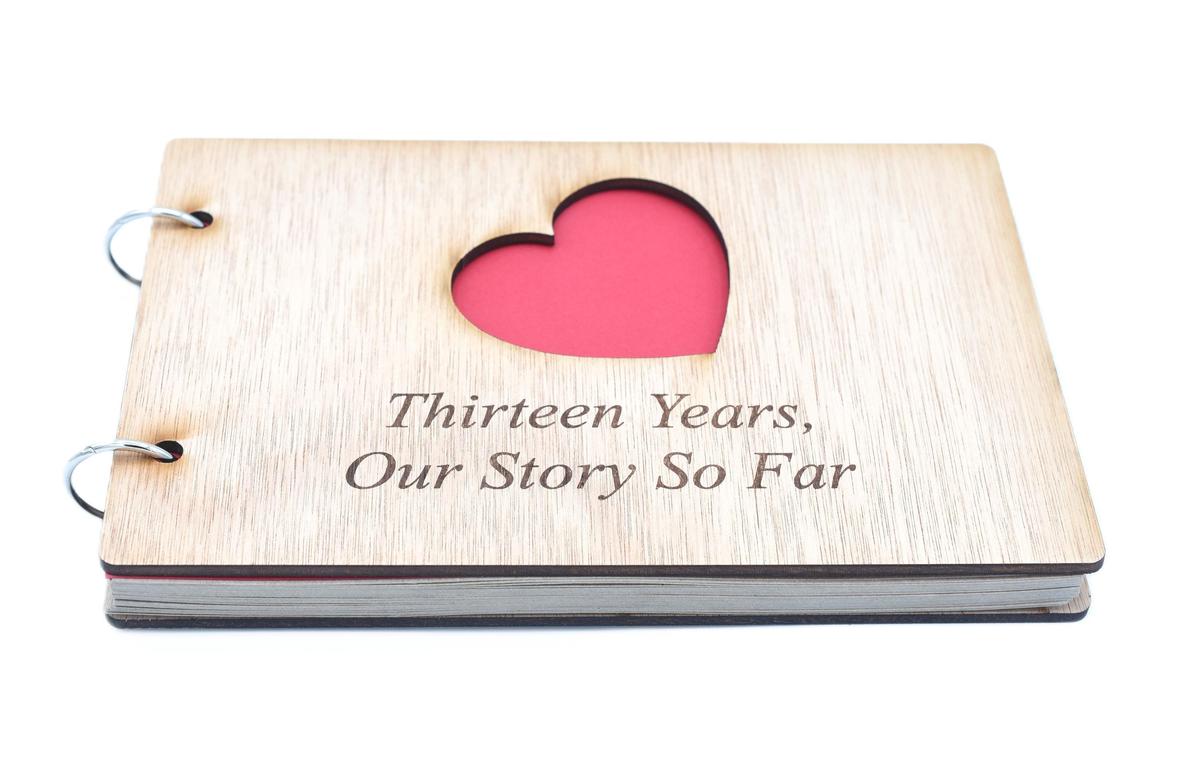 13 Years Our Story So Far - Scrapbook, Photo album or Notebook Idea For 13th Anniversary