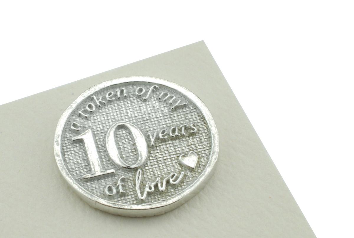 Cute Anniversary Card - Relaxed Bears Watching TV includes a Metal Love Token
