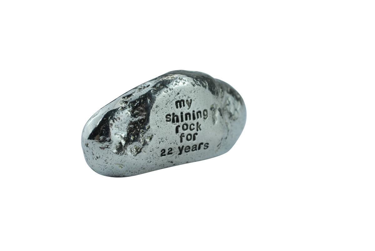 My Shining Rock For 22 Years - Solid Heavy Metal Twenty-Second Anniversary Gift Idea