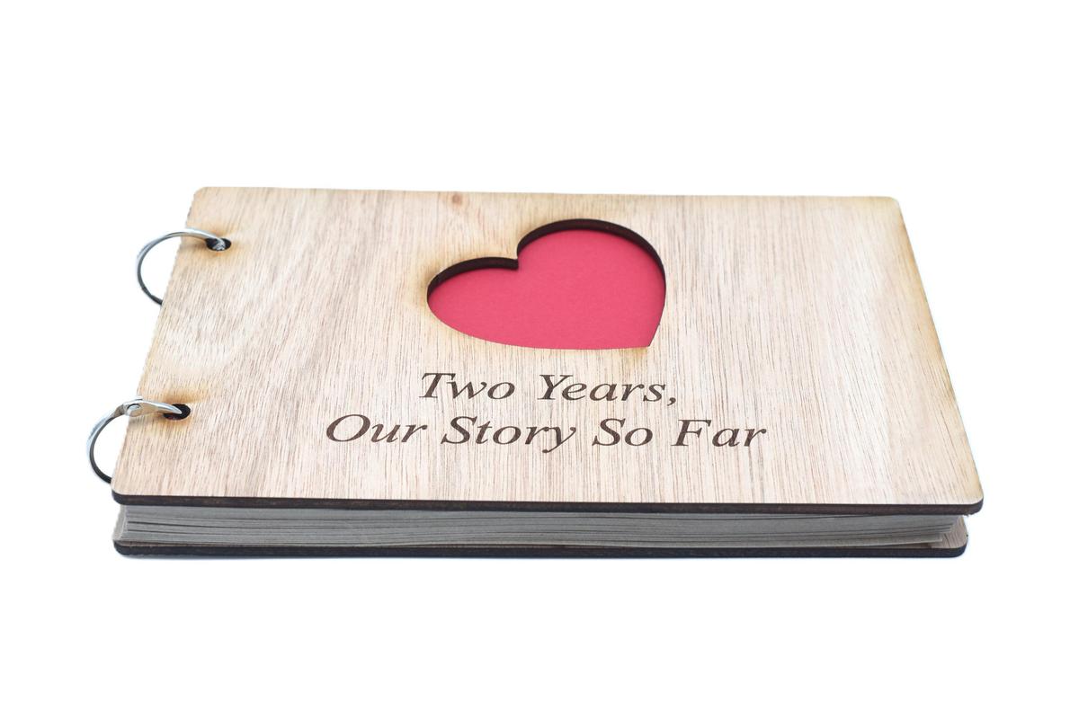 2 Years Our Story So Far - Scrapbook, Photo album or Notebook Idea For 2nd Anniversary